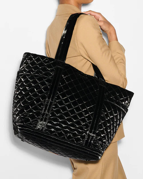 Large Empire Tote - Black Liquid