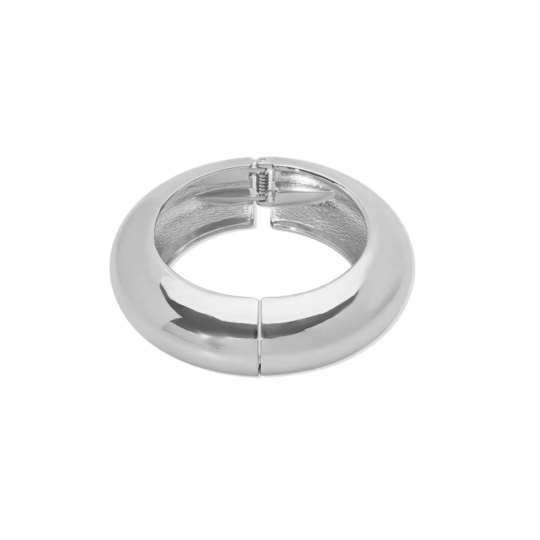 Rounded Silver Bangle - Small