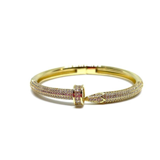 Pave Nail Tip Bangle