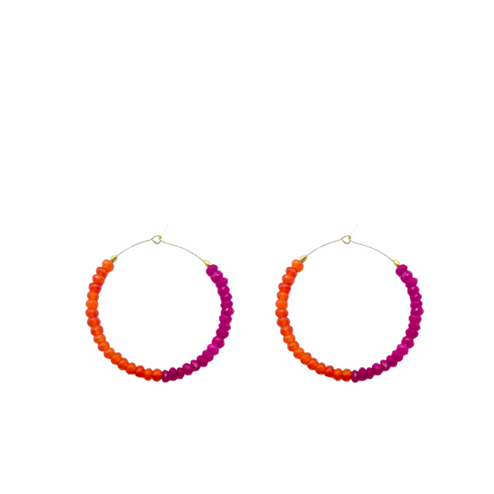 NURTURE SPA Sugar Gem Hoops - Orange Rasberry