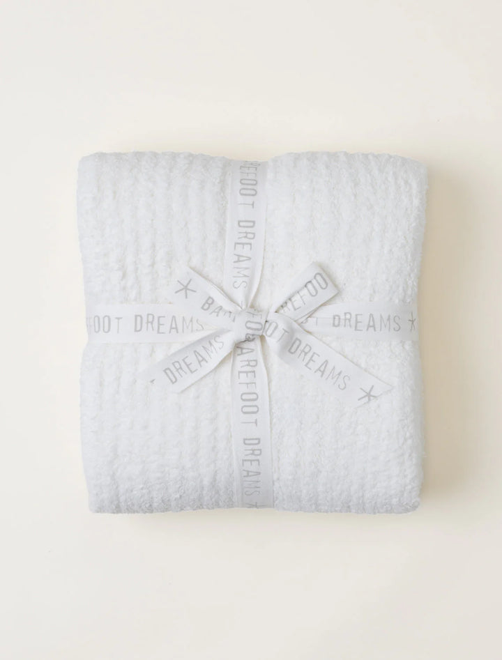 BAREFOOT DREAMS CozyChic Ribbed Throw - Pearl