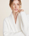 BAREFOOT DREAMS ECO Cozychic Ribbed Robe - Pearl