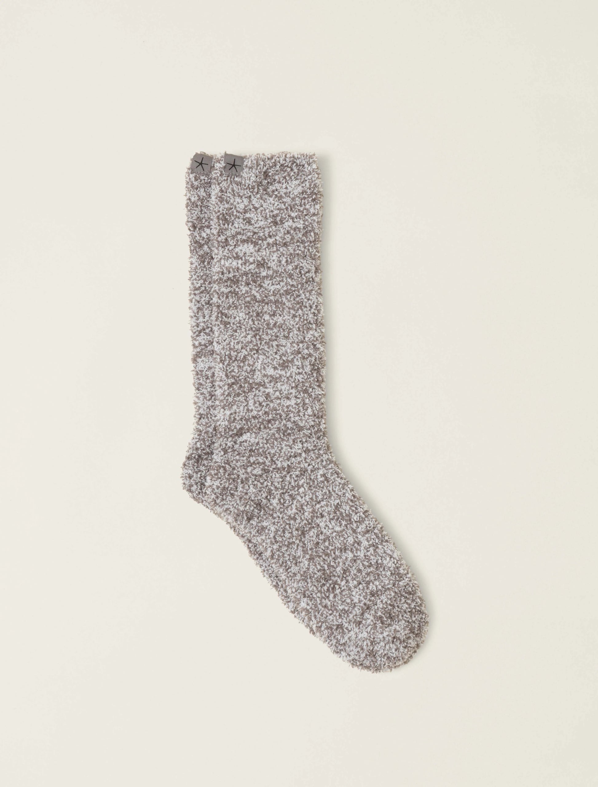 BAREFOOT DREAMS CozyChic Heathered Socks-Charcoal/White