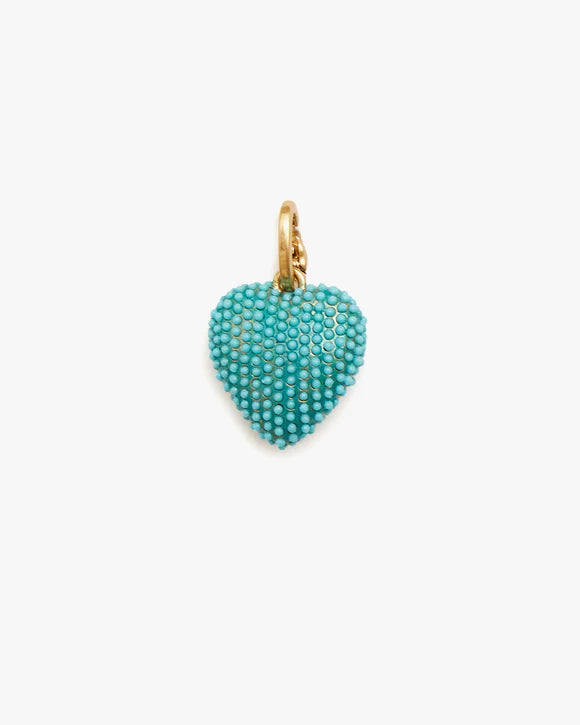 CLARE V. Beaded Heart Charm