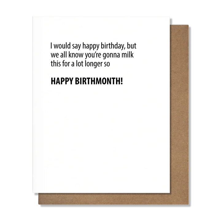 PRETTY ALRIGHT GOODS Birth Month - Birthday Card