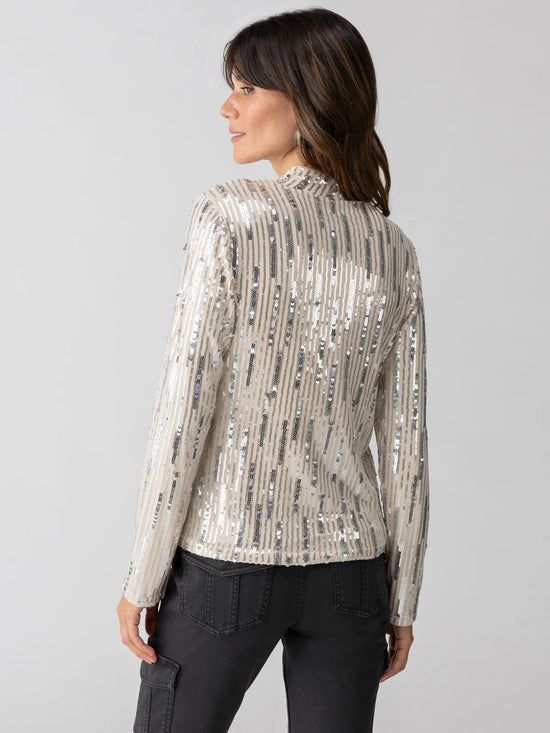 SANCTUARY Sequin Mock Top - Lets Celebrate