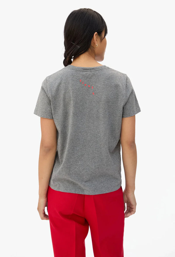 CLARE V. Classic Tee Ciao - Grey Melange