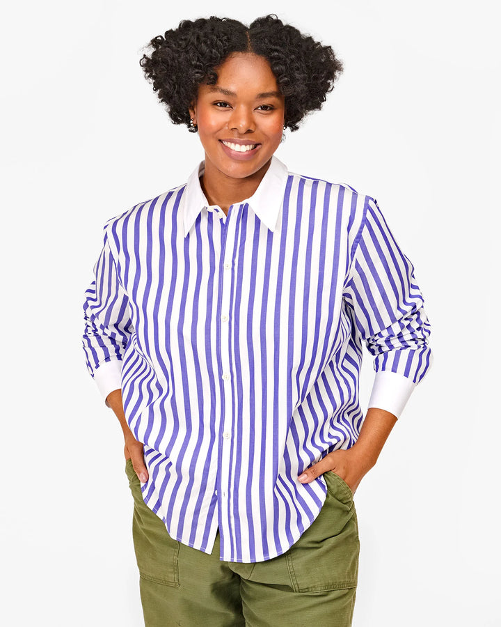 Suzette Shirt - Royal/White