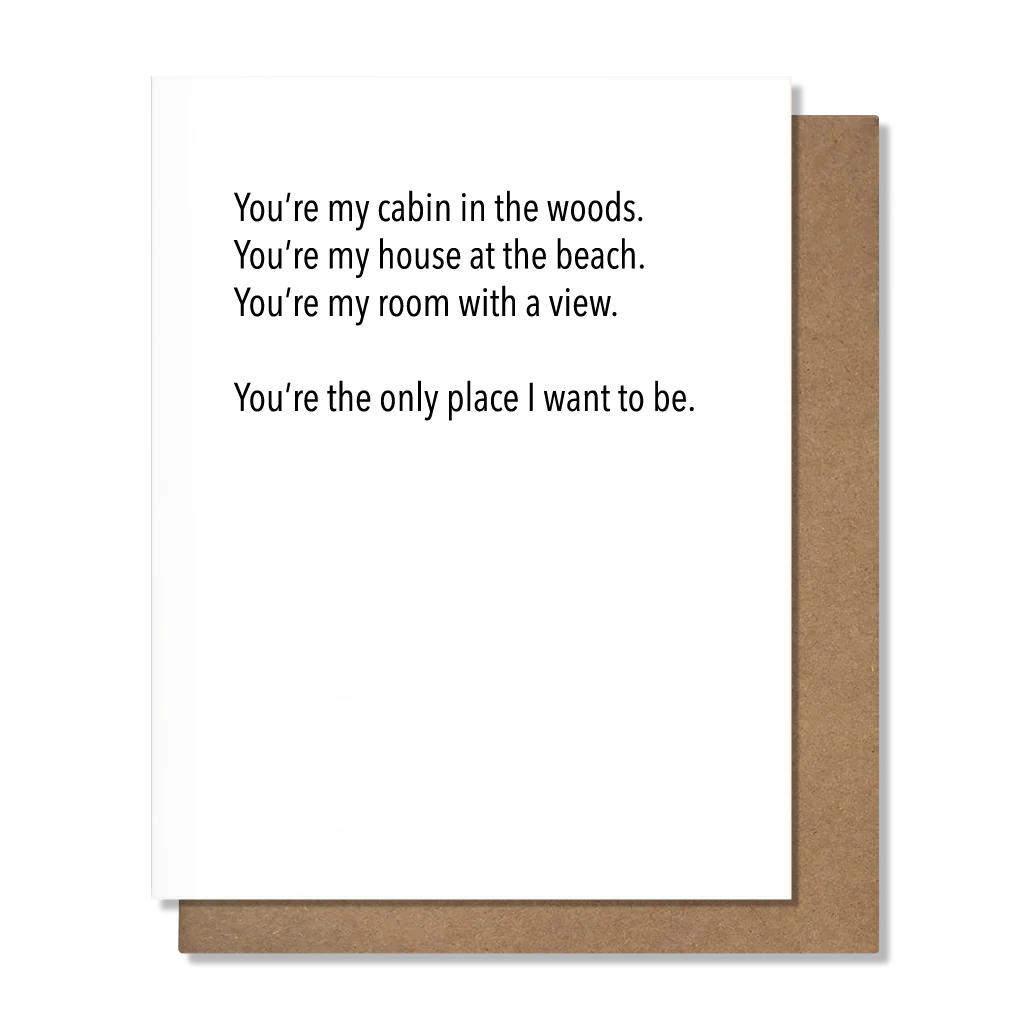 PRETTY ALRIGHT GOODS Cabin Poem Card