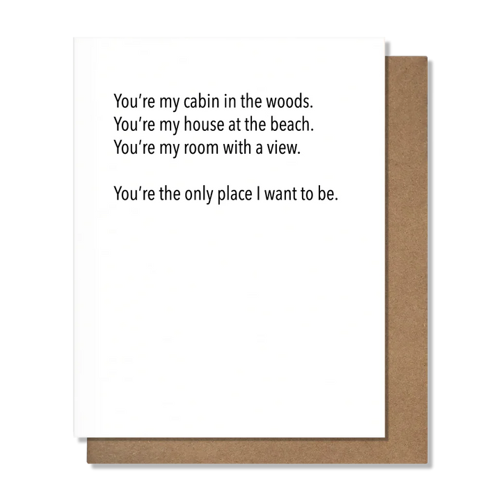 PRETTY ALRIGHT GOODS Cabin Poem Card