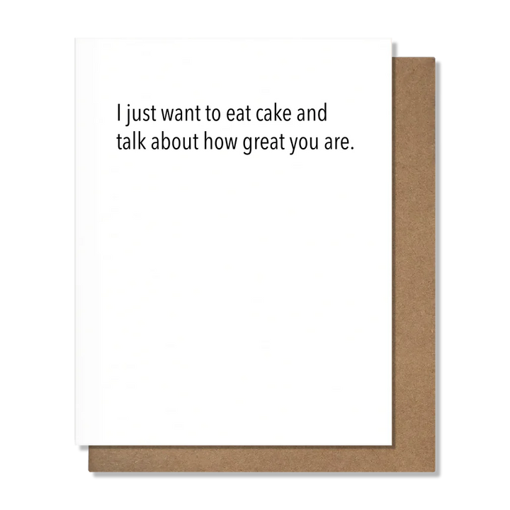 PRETTY ALRIGHT GOODS Eat Cake and Talk Card