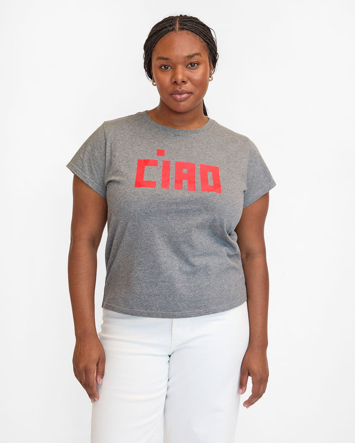 Classic Tee Ciao - Grey Melange