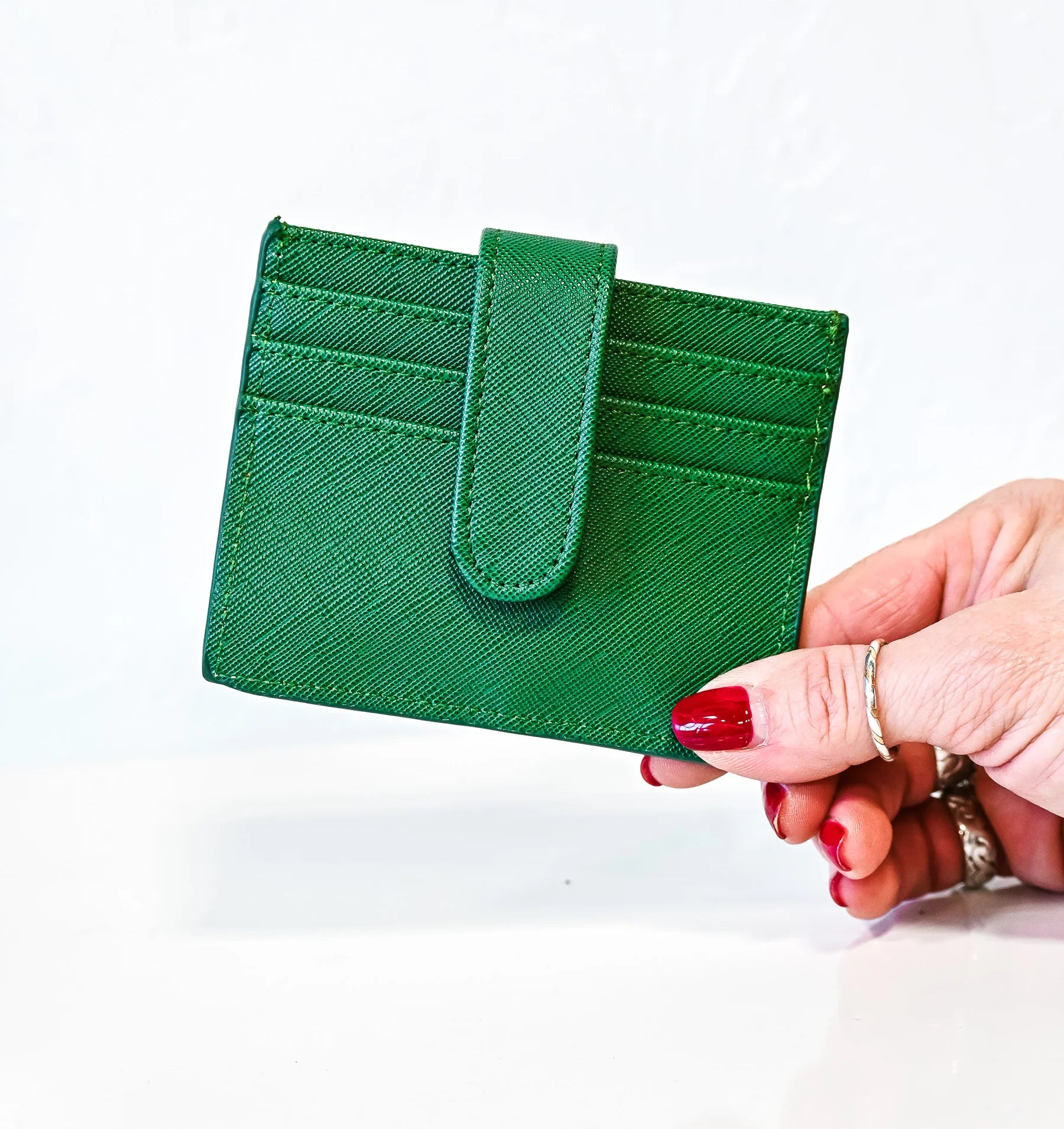 B AND C BAGS Card Holder Wallet - Green