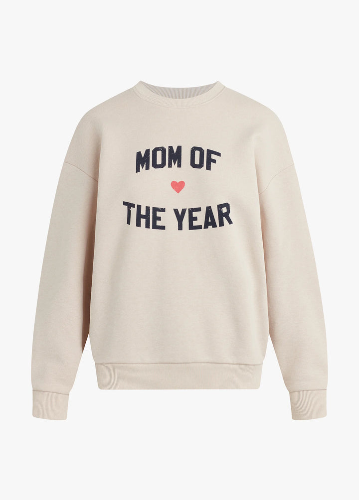 Mom Of The Year Sweatshirt - Heather Oatmeal