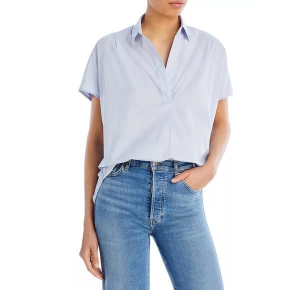 Cele Rhodes Poplin Sleeveless Shirt - Chalky Sky Blue