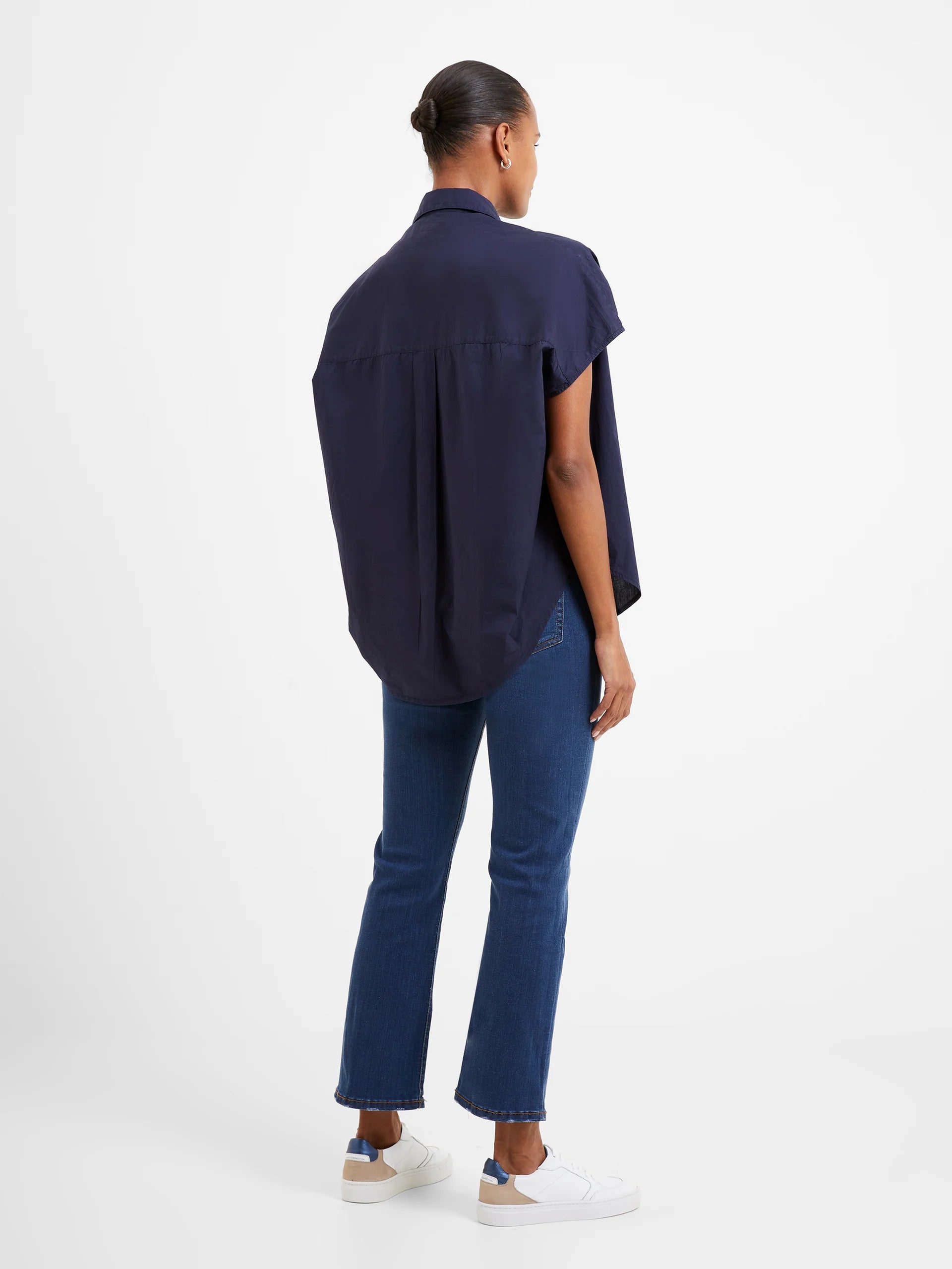 Cele Rhodes Poplin Sleeveless Shirt - Marine