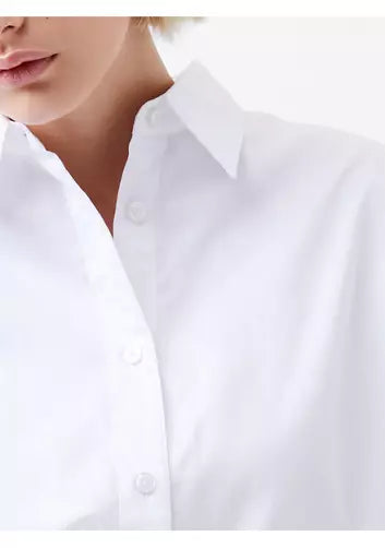 Alexis Cotton Oversize Shirt - Summer White