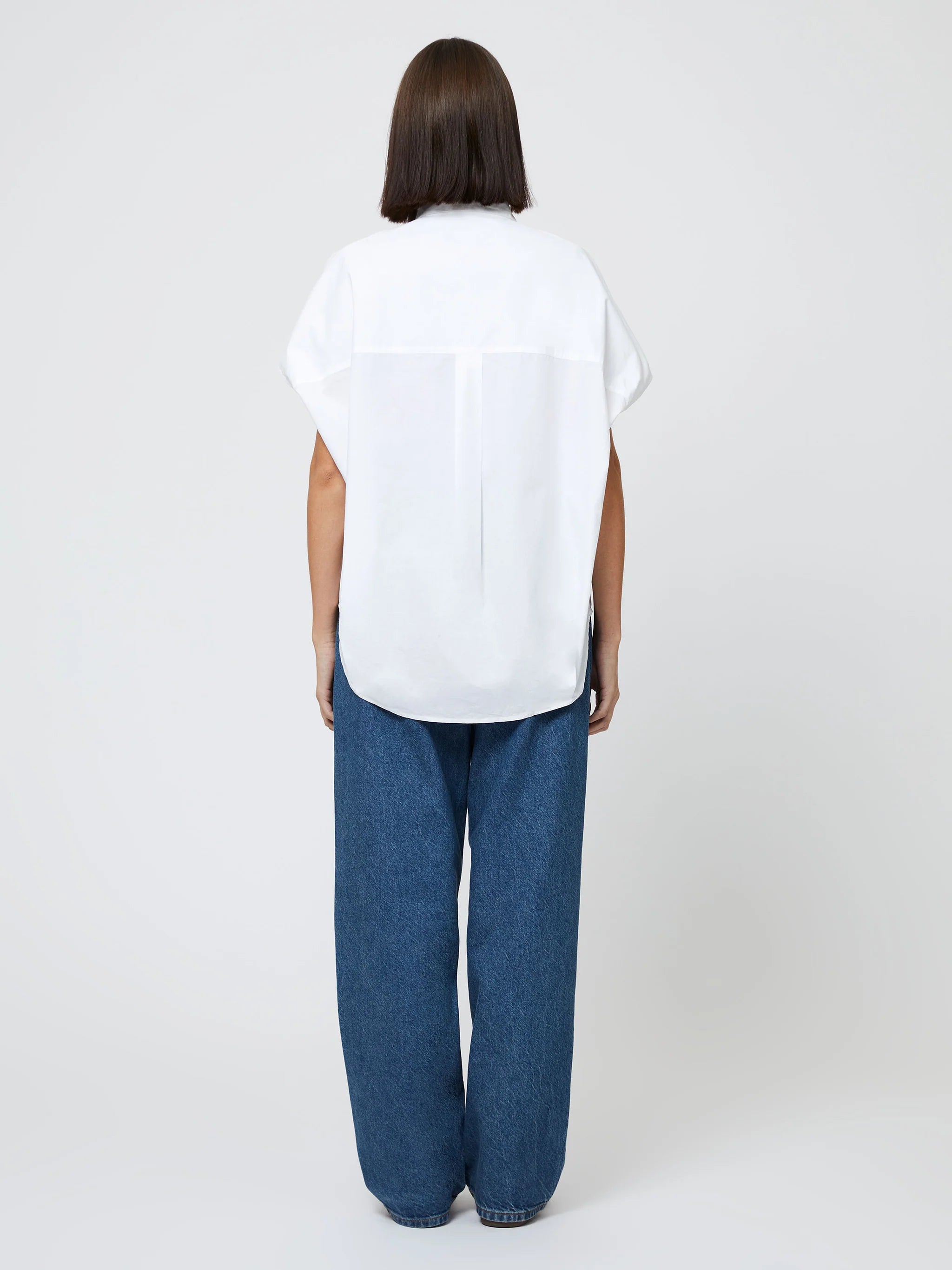 Cele Rhodes Poplin Sleeveless Shirt - White