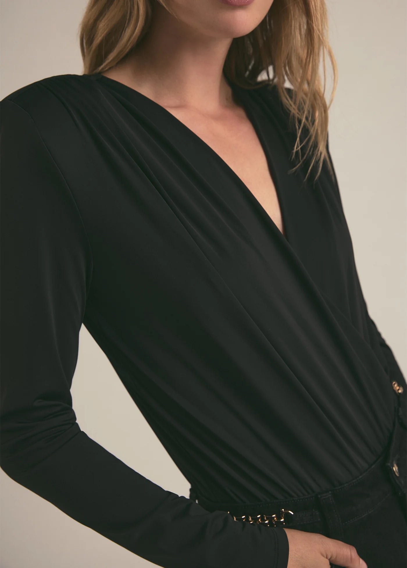 Slinky Date Blouse - Black