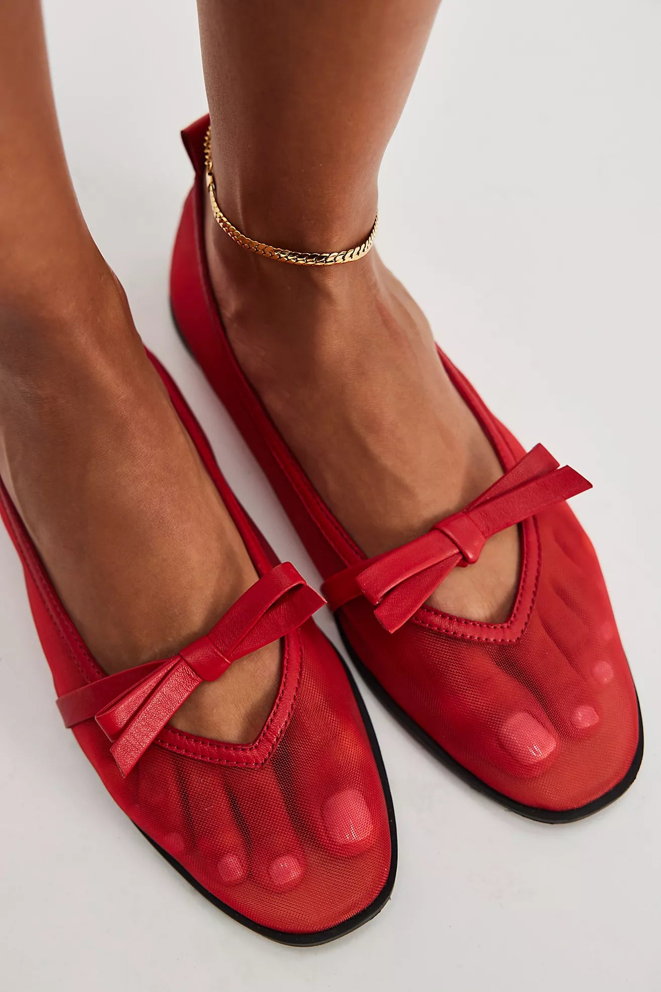 Mesh Mania Bow Flat - Red