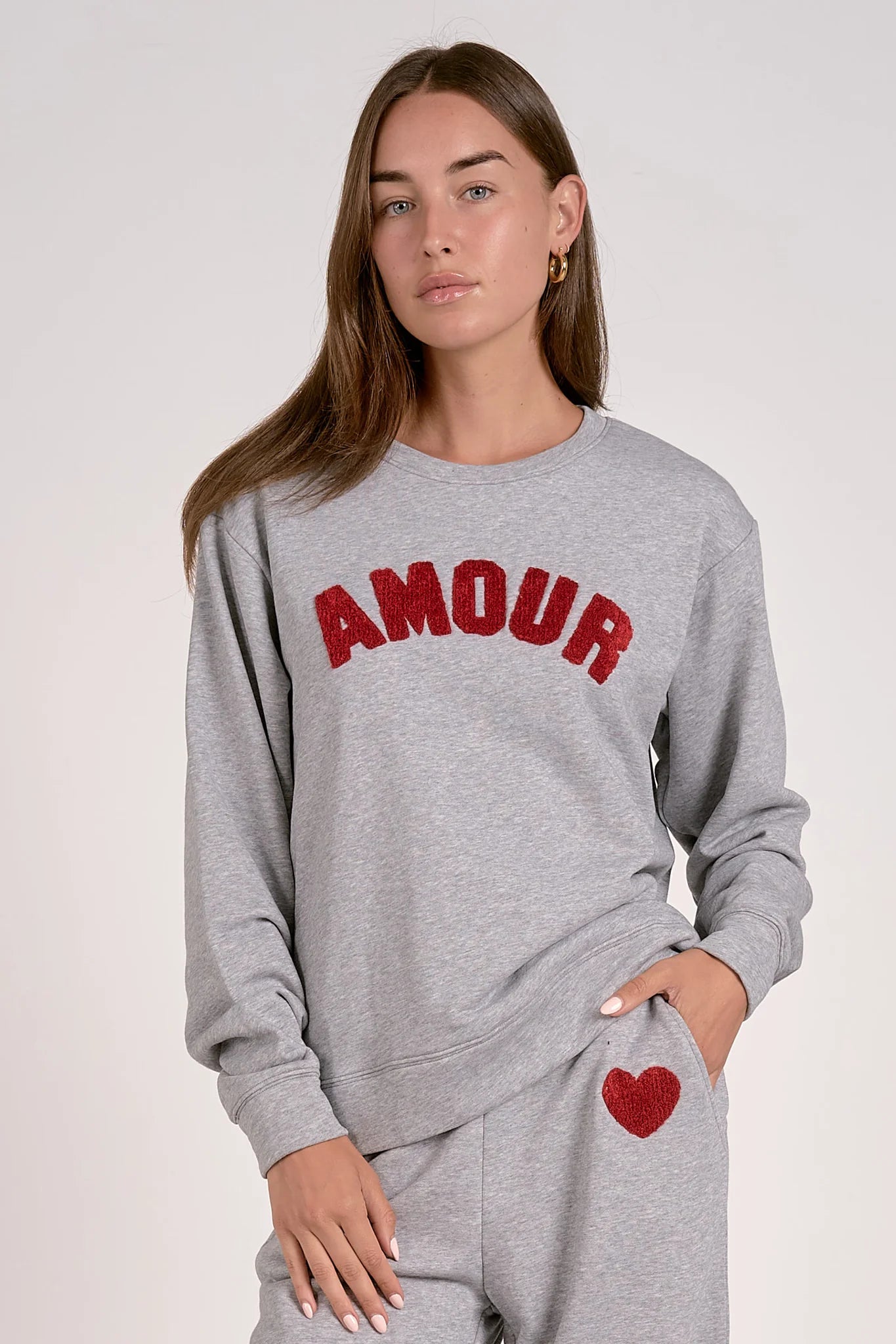 Amour Sweat Shirt - Light Grey