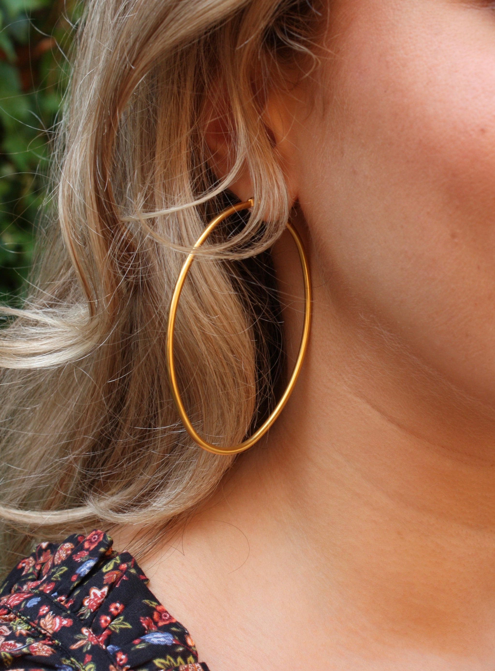 Oval Gold Hoops