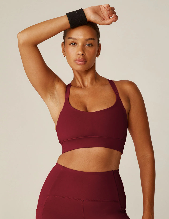 BEYOND YOGA PB Strive Long Line Bra - California Merlot