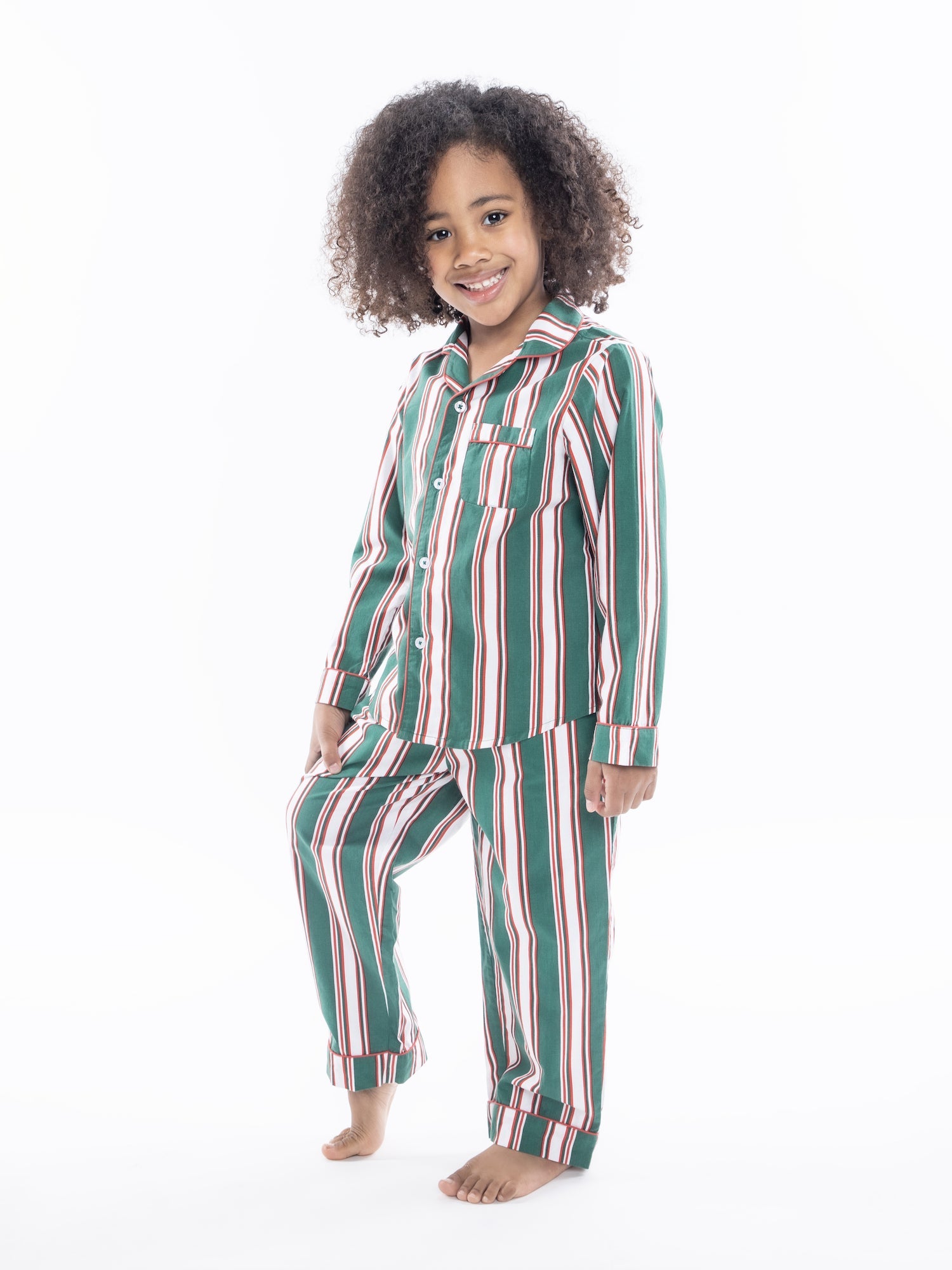 DENISE RAE PJ Long Sleeve Set Kids-Holiday Twist