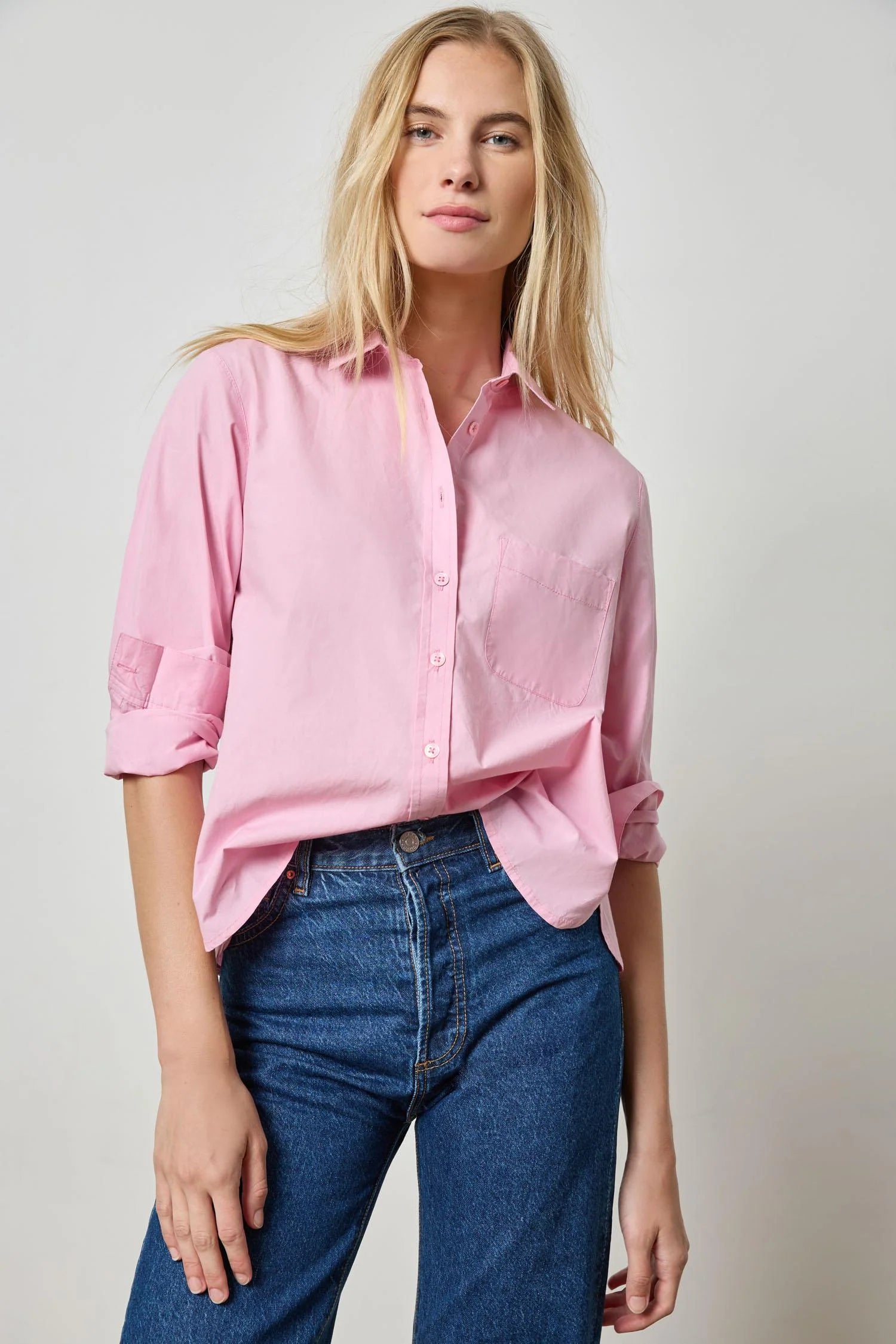 Poplin Button Down - Taffy