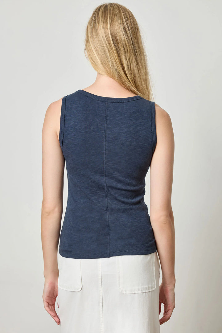 Wide Strap Tank - Navy