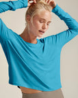 BEYOND YOGA Featherweight Daydreamer Pullover - Cali Blue H