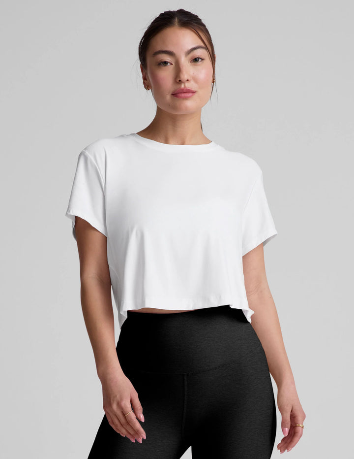 Featherweight Supreme Cropped Tee - Cloud White