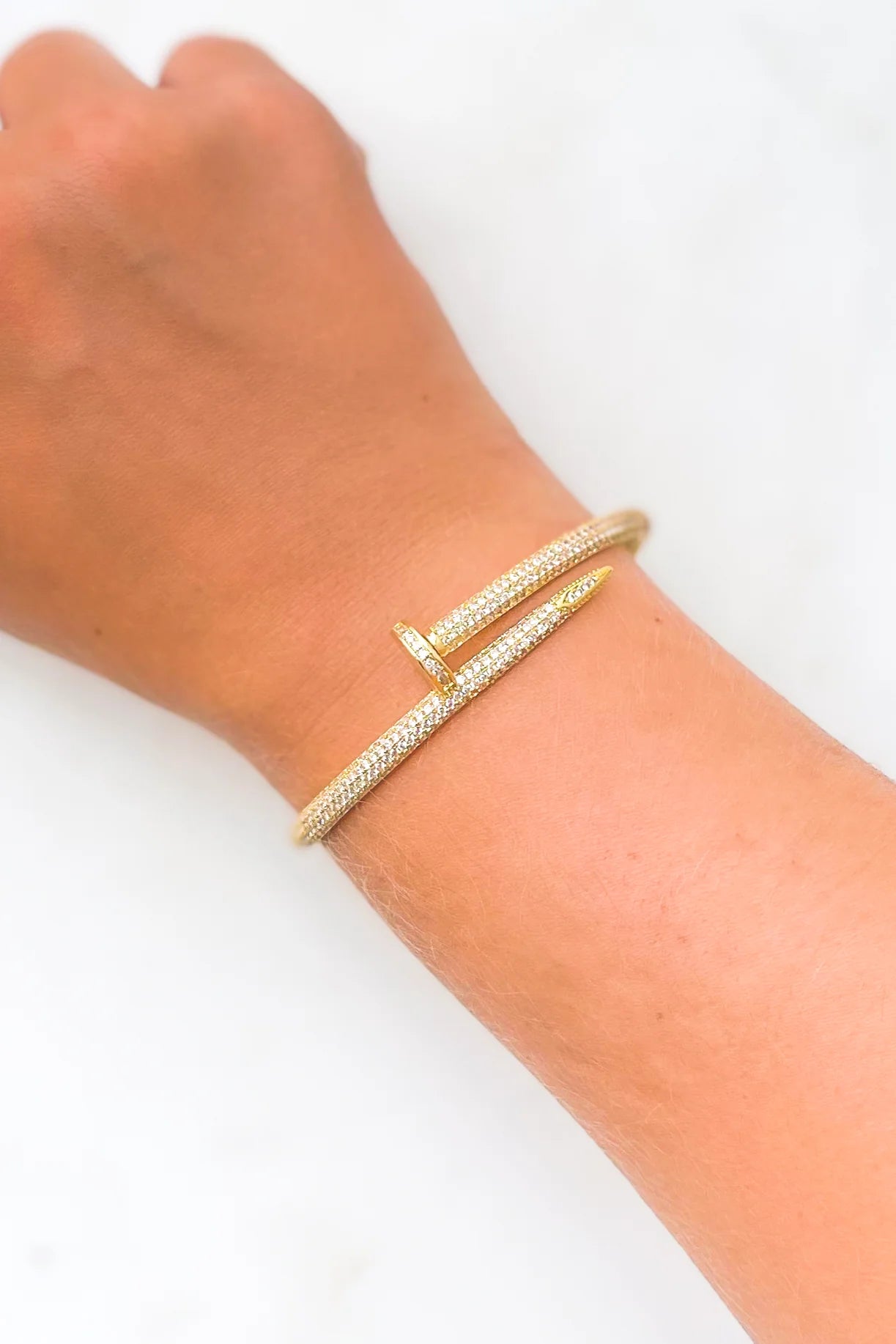 Pave Nail Tip Bangle