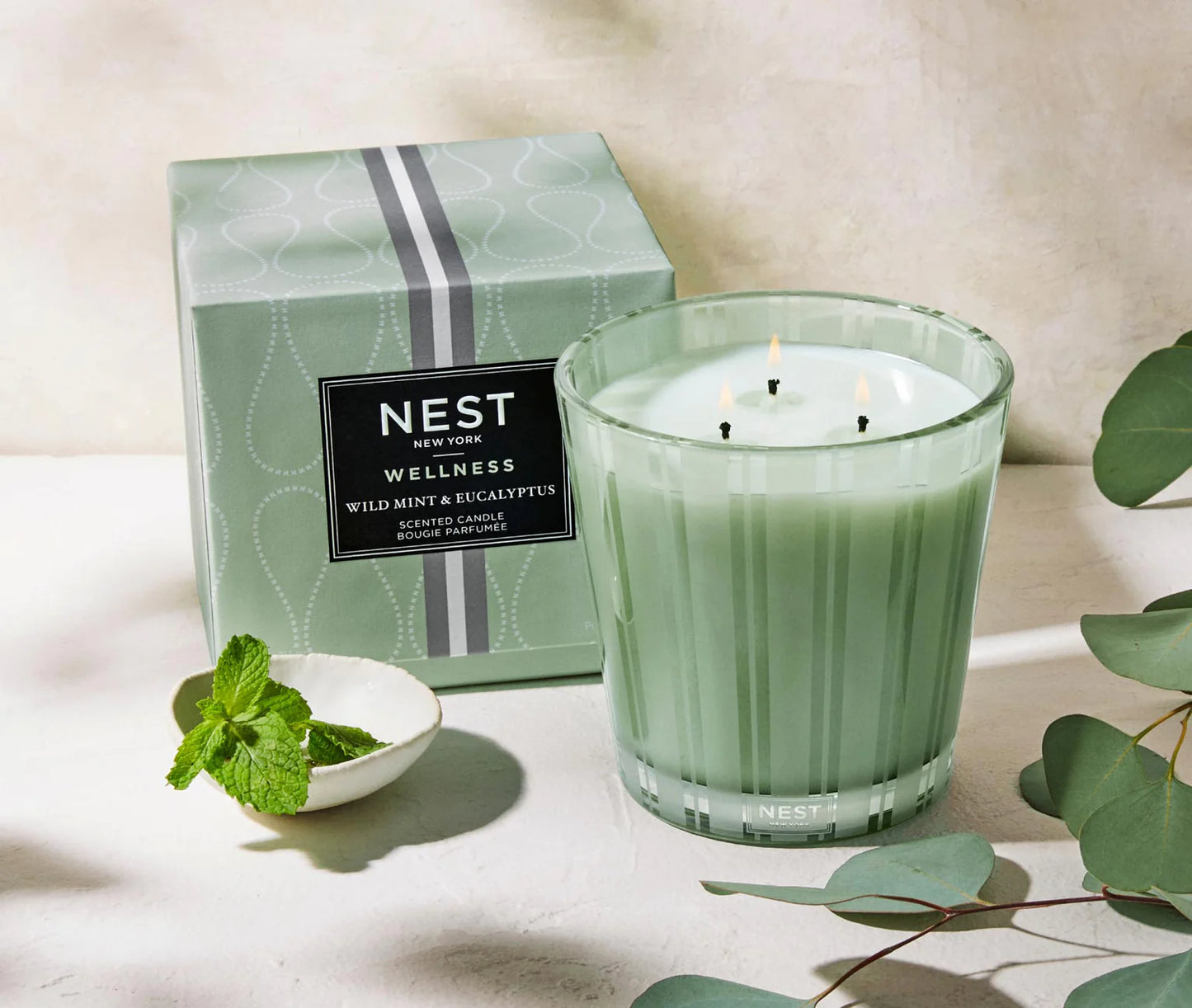 NEST 3-Wick Candle Mint & Eucalyptus