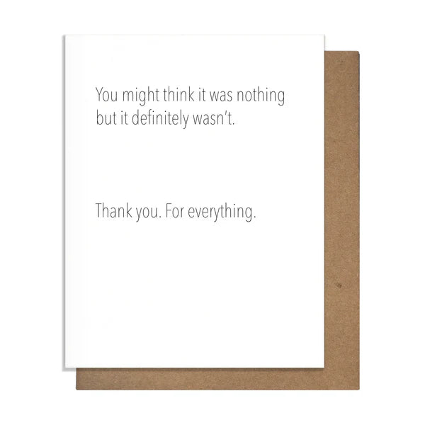 PRETTY ALRIGHT GOODS Not Nothing - Thank You Card