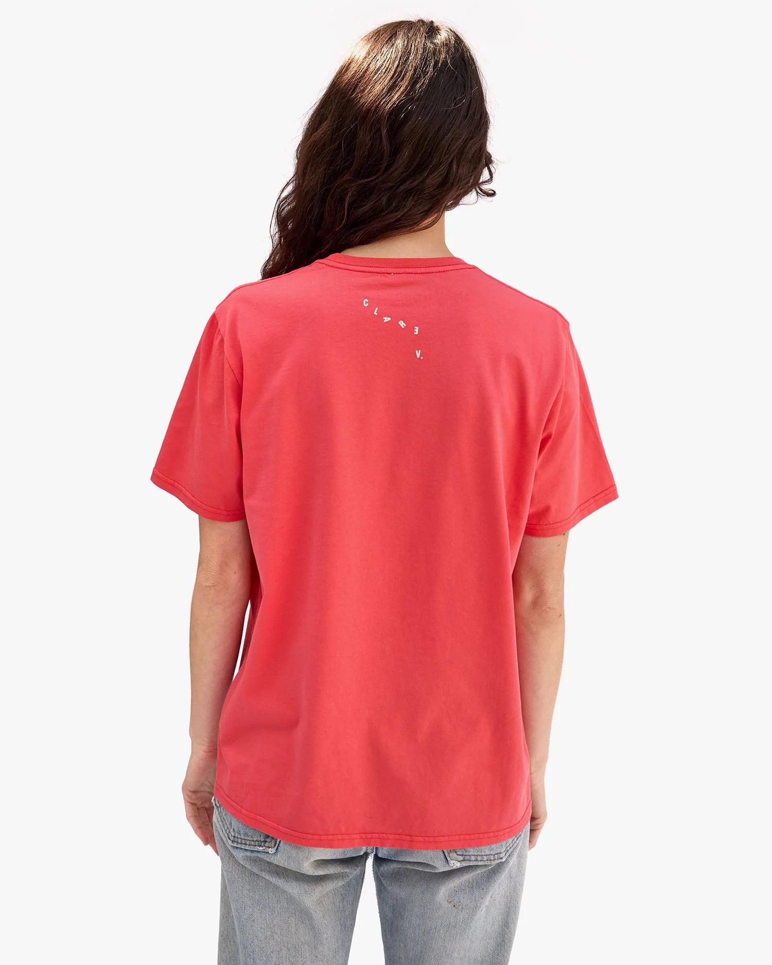 CLARE V. Original Tee- Pas Mal Sunfaded Poppy