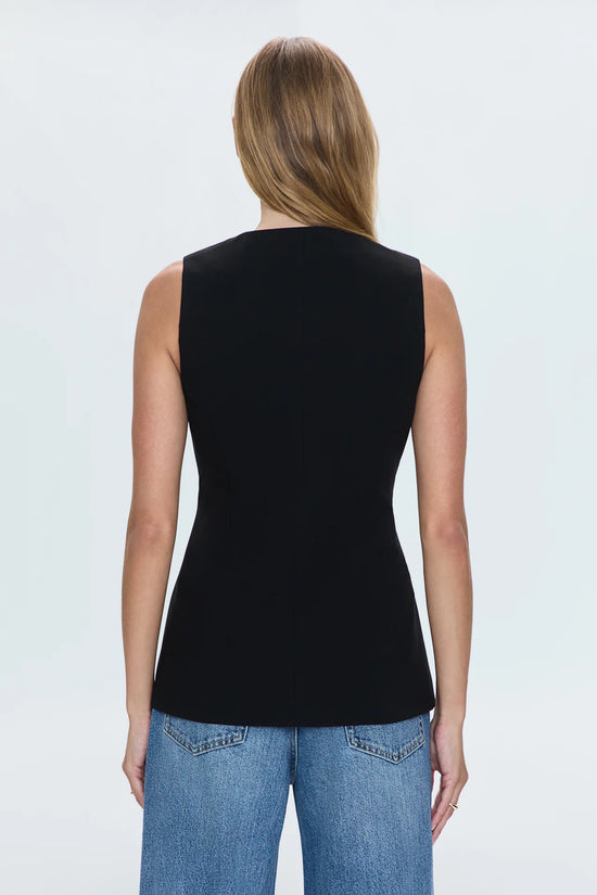 Lila Fitted Vest - Black