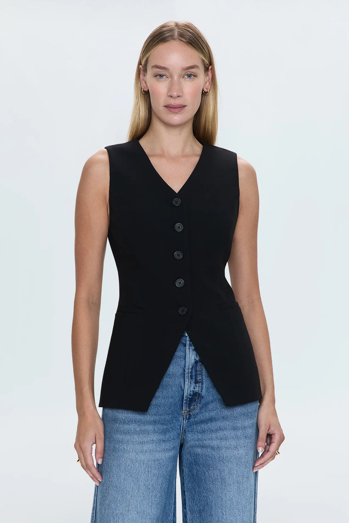 PISTOLA Lila Fitted Vest - Black