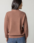 LILLA P Easy Button Shawl Collar Sweater - Hickory