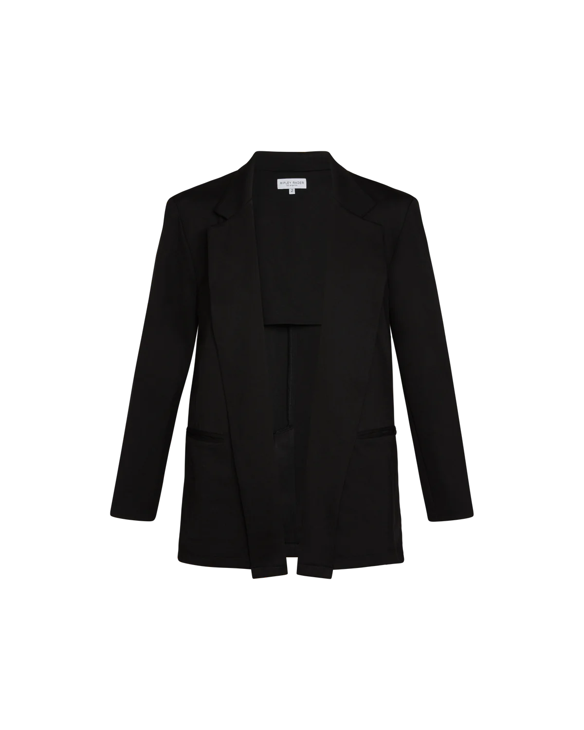 Ponte Knit Oversized Blazer - Black