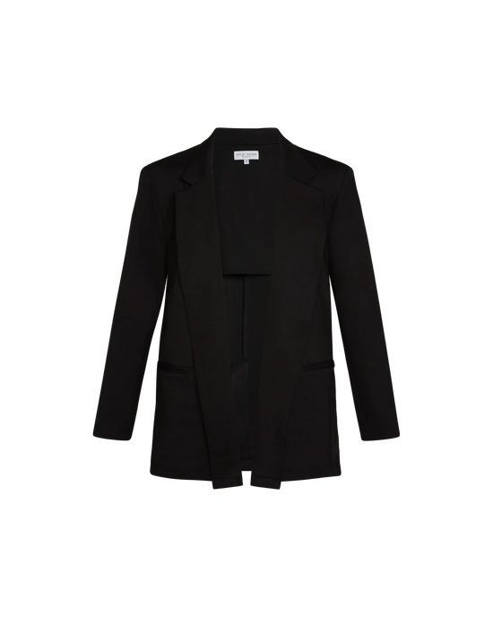 Ponte Knit Oversized Blazer - Black