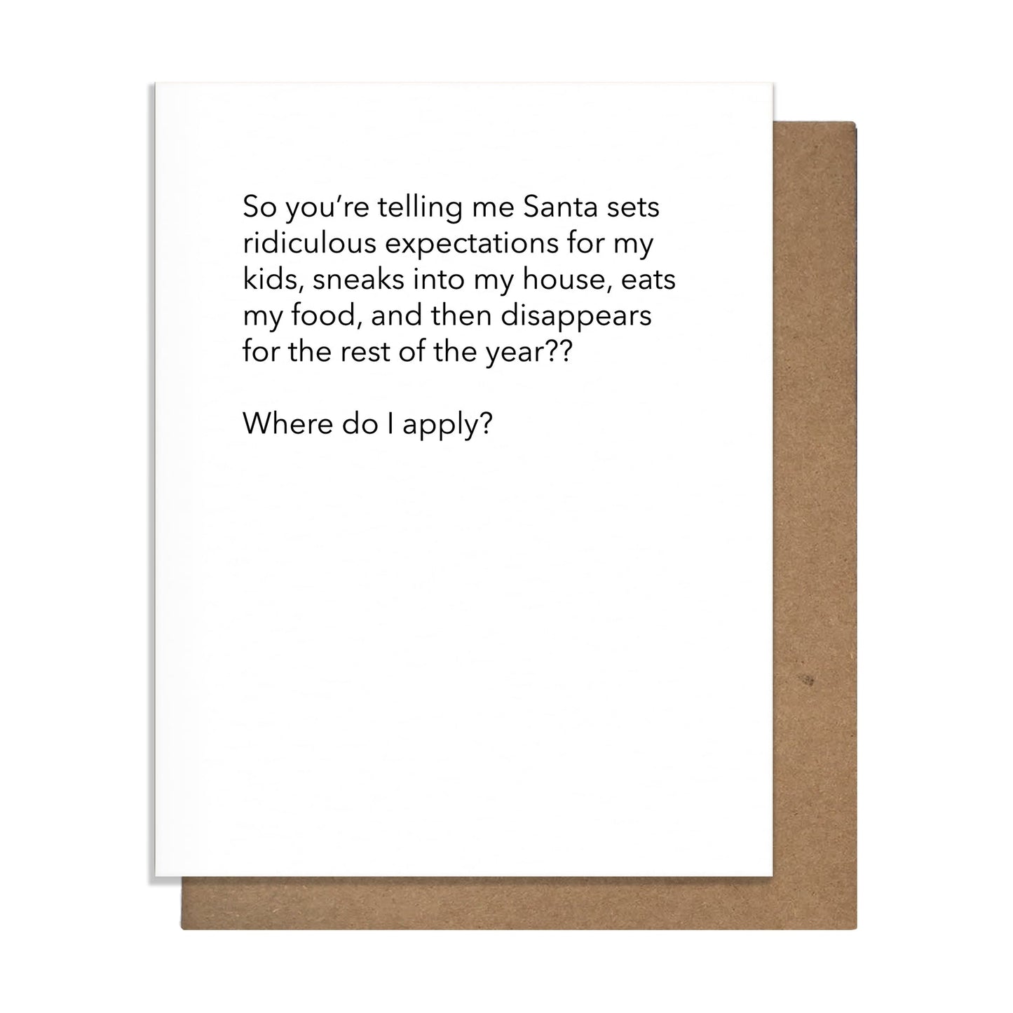 Santa Expectations Card