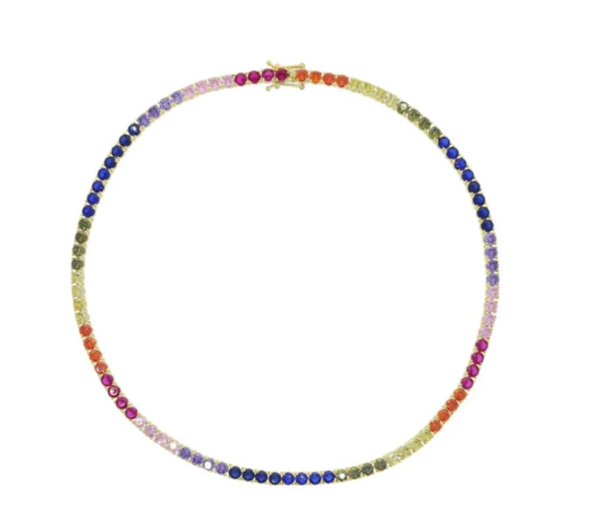 Rainbow Tennis Necklace