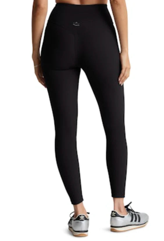 Impulse Ribbed High Waisted Legging - Black Onyx