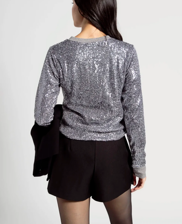 Sparkle Together Top - Gunmetal