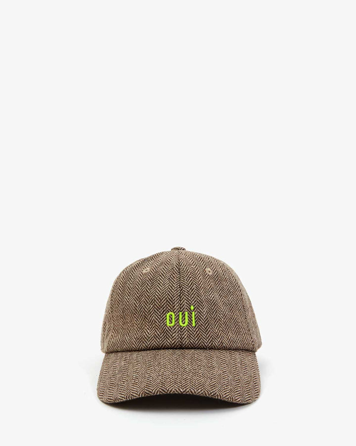 CLARE V. Wool Baseball Hat Oui - Taupe