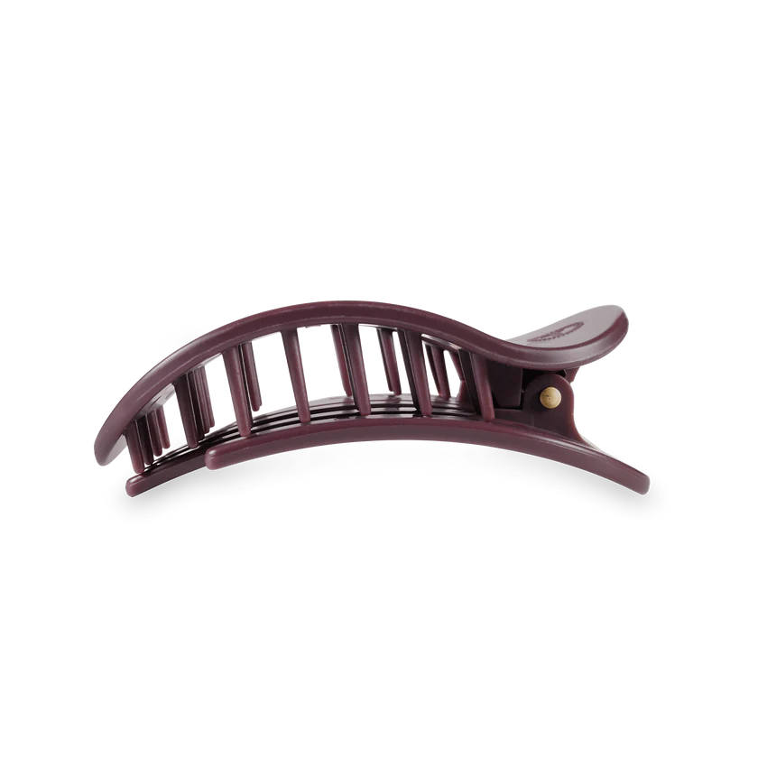 Medium Flat Round Clip - Burgundy Bliss