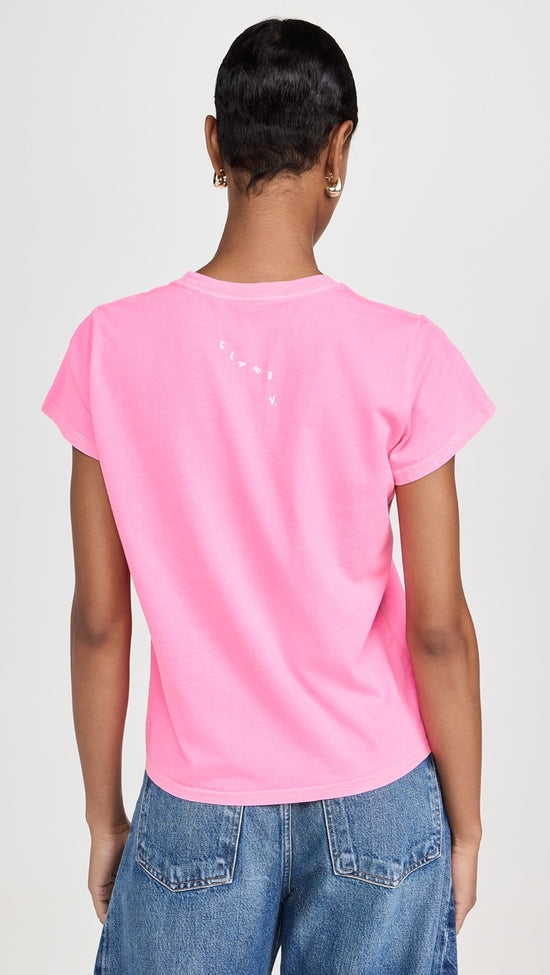 CLARE V. Classic Tee - Ciao - Neon Pink