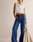 FREE PEOPLE Palmer Cuffed Jean - Tunnel Vision