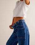 FREE PEOPLE Palmer Cuffed Jean - Tunnel Vision